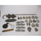 A collection of various items including a Royal Automobile Club Associate badge stamped F33686,