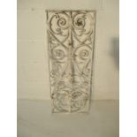 A wrought iron decorative panel, height 96cm
