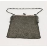 A 925 silver mesh purse.