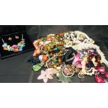 A collection of costume jewellery etc