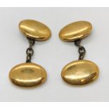 A pair of 18ct gold cufflinks, total weight 7g