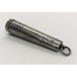 A hallmarked silver cheroot holdercase