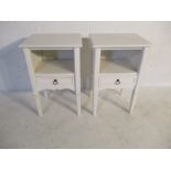 A pair of classical style bedside cabinets - height 64cm, width 41cm, depth 33cm