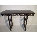 A Chinese hardwood altar table W125cm