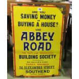 An Abbey Road building society enamel sign