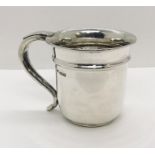 A hallmarked silver Christening mug, weight 82.8g