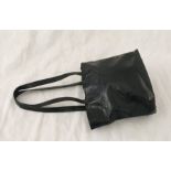 A vintage Mulberry black leather handbag