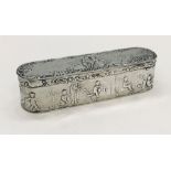 A German silver snuff box ( Import marks for 1907) decorated with Classical scenes