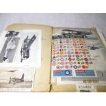 A scrapbook of WWII, containing newspaper and magazine cut outs