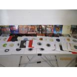 A collection of mainly rock and metal 7" vinyl singles including Pink Floyd, Free, Black Sabbath,
