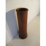 A terracotta chimney pot - height 90cm
