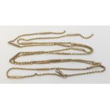 A 9 ct gold longuard chain A/F, 28.3g