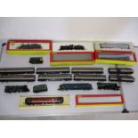 A collection of double OO gauge model railway including Hornby Intercity two engines and rolling