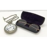 An H. Williamson Ltd. London, British Military issue nickel cased pocket watch, serial number 34298F
