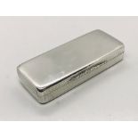 A Nathaniel Mills engine turned snuff box, hallmarked 1837