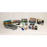 A collection of die cast and model cars including corgi etc.