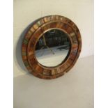 An Indian style circular mirror - overall diameter 80cm