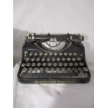 A vintage Underwood portable typewriter