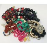 A collection of costume jewellery etc.