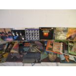 A collection of 1960's 12" vinyl records including six Beatles albums (three with no sleeves), The