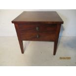 A mahogany converted commode with lift up lid.