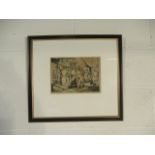 An engraving by Alexander J Heaney (1876 - 1936) signed in pencil by the artist depicting