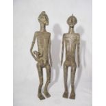 A pair of Lobi fertility figures ( South Burkina Faso), 41cm height