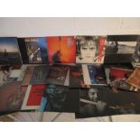 A collection of 12" vinyl records including Pink Floyd Endless River album, Patti Smith, Bob Marley,