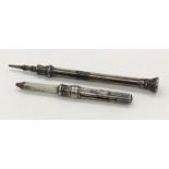 Two S. Mordan & Co SCM propelling pencils