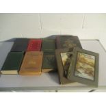 A collection of vintage books including "Faraway" by J.B. Priestley first edition, complete works of
