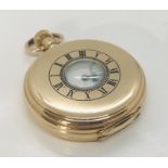 A Benson 10ct gold plated half hunter pocket watch with Tavannes movement