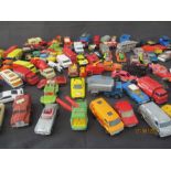 A large collection of die cast including Matchbox and Corgi.