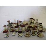 A selection of Torquay Ware pottery.
