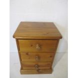 A single pine bedside cabinet