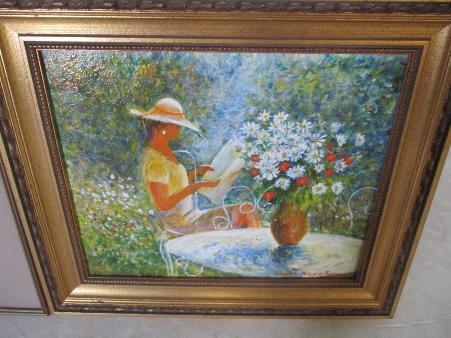 A collection of pictures including an Impressionist oil signed Philippe De Lestrange, an - Image 2 of 22