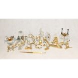 A collection of crystal and crystal effect ornaments including Swarovski etc.