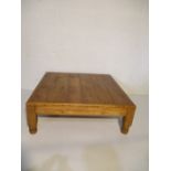 A plank top coffee table. 93cm x 93cm Height 32cm