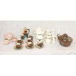 A collection of assorted china including a German part tea set, Daisytime tea ware etc.
