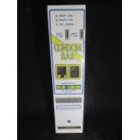 A vintage Glo-Leisure Condom Bar vending machine