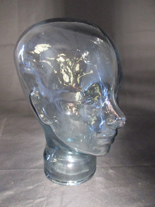 A glass display head.