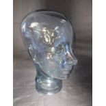 A glass display head.