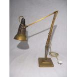 A vintage Herbert Terry & Son Ltd angle poise lamp