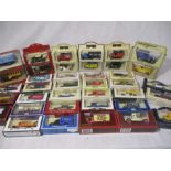 A collection of boxed die-cast vehicles including Lledo Days Gone, Matchbox Models of Yesteryear