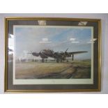 A Robert Taylor Ltd edition print "Crewing Up" signed by the artist and Sir Arthur (Bomber) Harris (