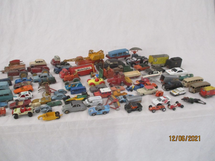 A collection of diecast toys including Dinky, Corgi, Matchbox etc.