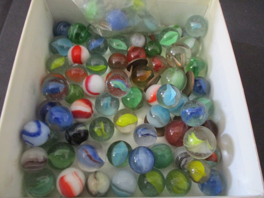 A small collection of marbles