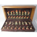 An American Football SAC Ltd lead chess set in box