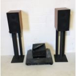 A set of Avant 902i speakers with Gale stands, with a Denon RCD - M37 DAB CD Receiver, plus an