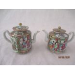 Two small Chinese Famille Rose teapots, 1A/F