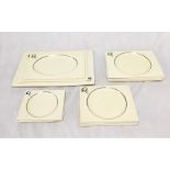 A Clarice Cliff Biarritz part dinner set comprising of sandwich plates, main plates, meat platters